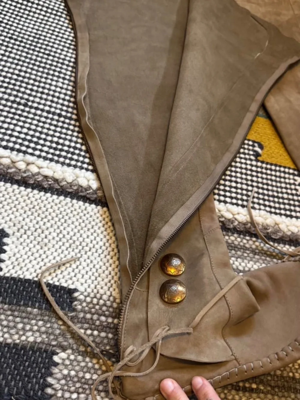 One teaspoon over the knee leather moccasin